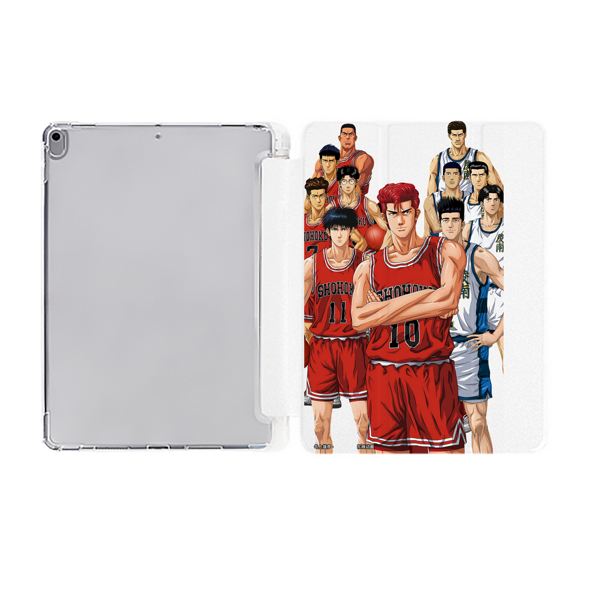 （画像用） SLAM DUNK／スラムダンク IPad ケース ペン収納付き 三つ折りスタンド PUレザー×シリコン 対応機種9.5/10.5/10.9インチ